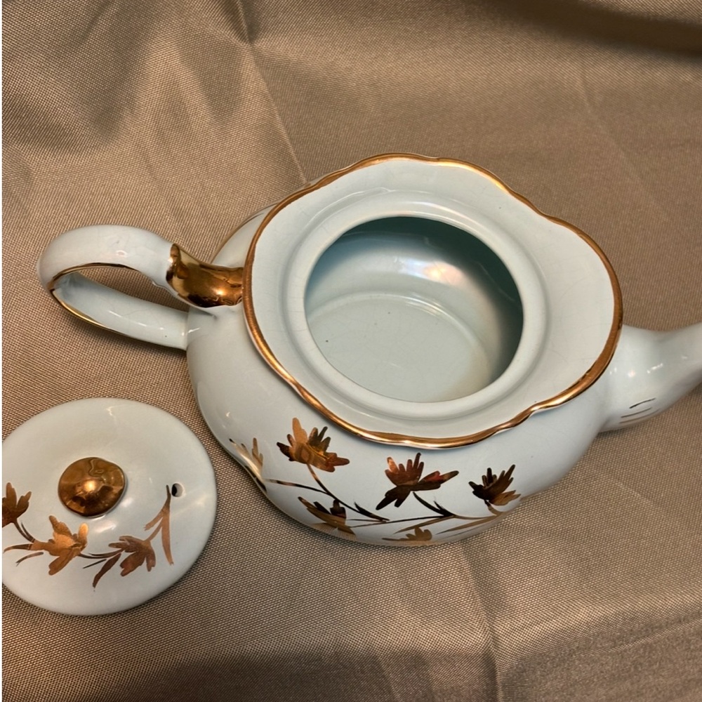 Price Kensington 2844 Aqua & Gold Teapot